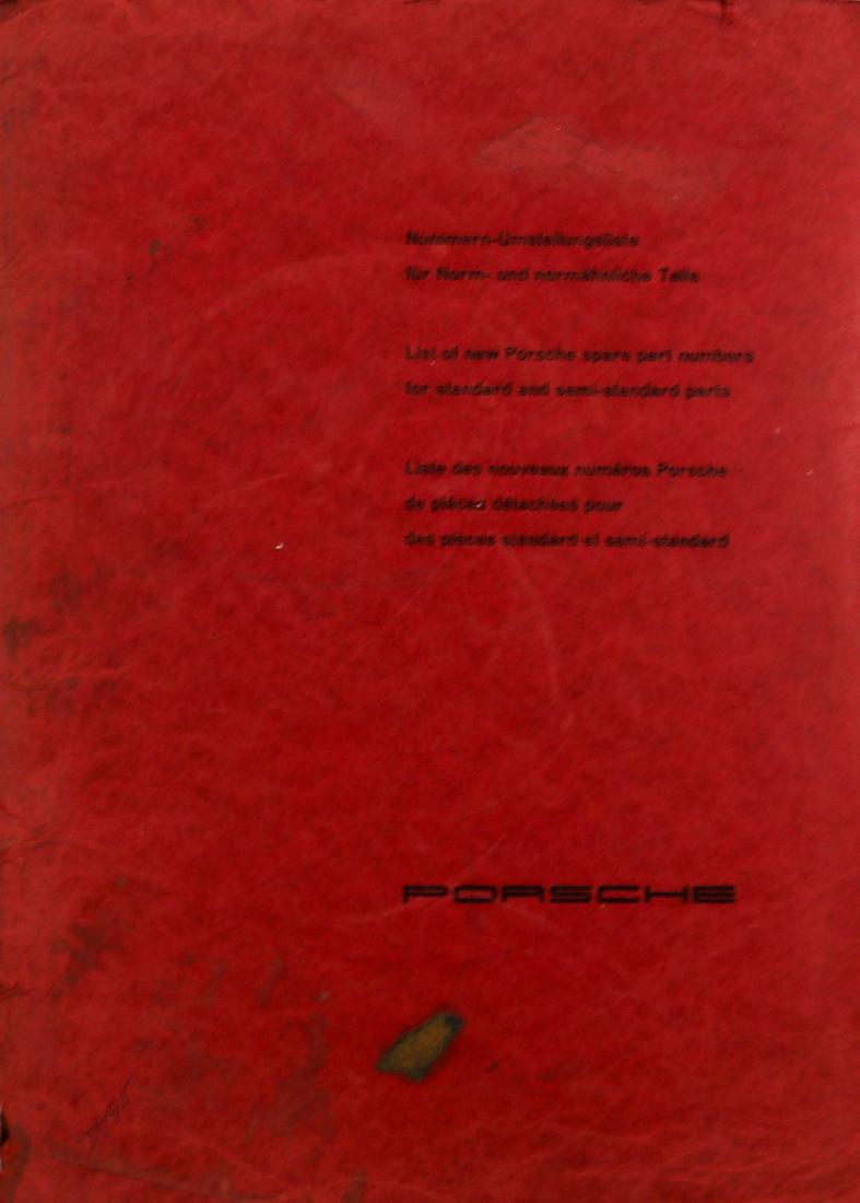 Porsche Folder 'Nummern-Umstellungsliste für Norm- und (1 of 1)