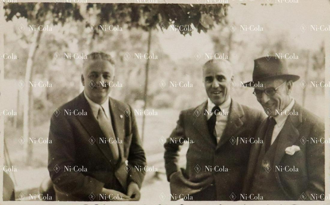 Ferrari Original B/W photo Enzo Ferrari, Tazio Nuvolari: 8.5 x 13.5 cm