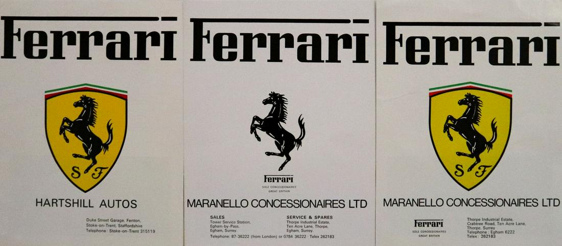 Ferrari Brochure of Maranello Concessionaires from the (1 of 1)