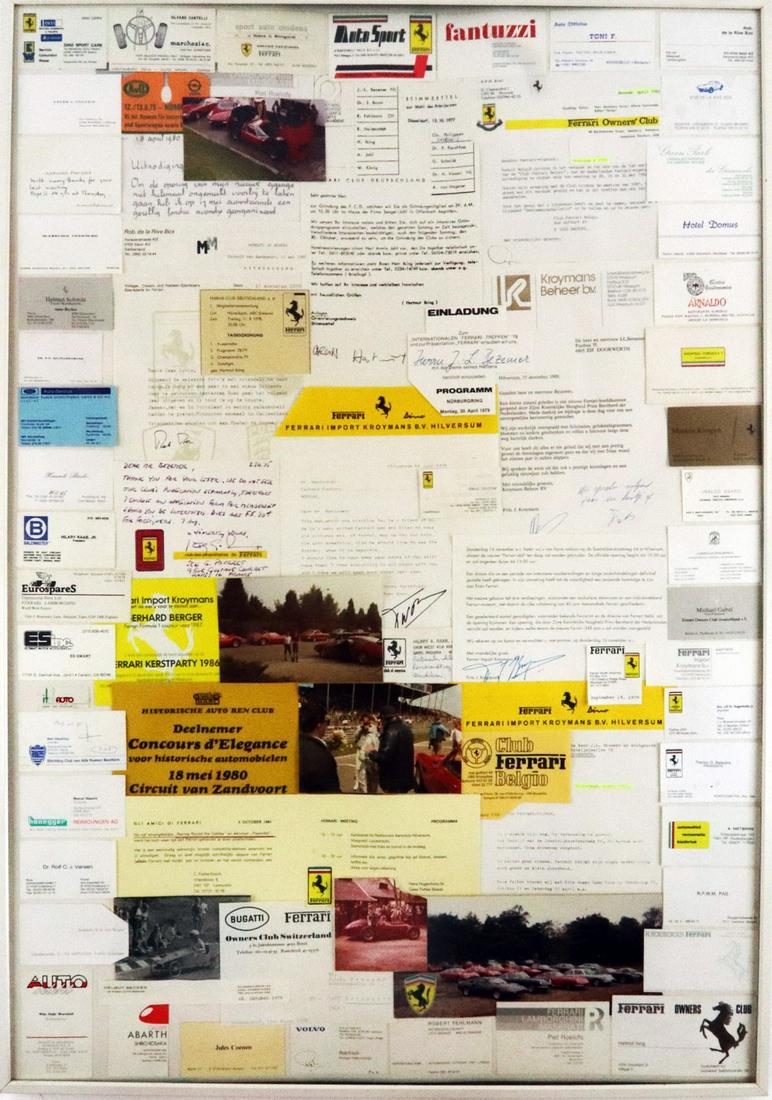 Ferrari Collage consisting of glued letters and (1 of 1)