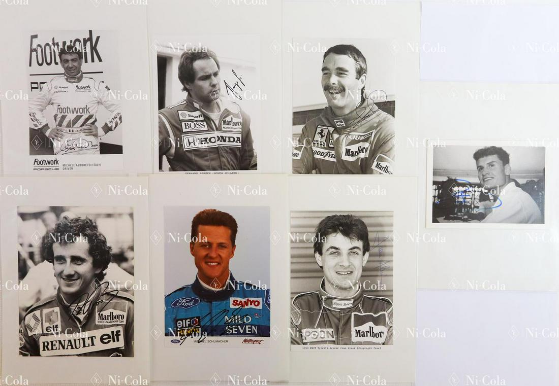 Autogramm 7 hand signatures of Formula 1 racing drivers (1 of 1)