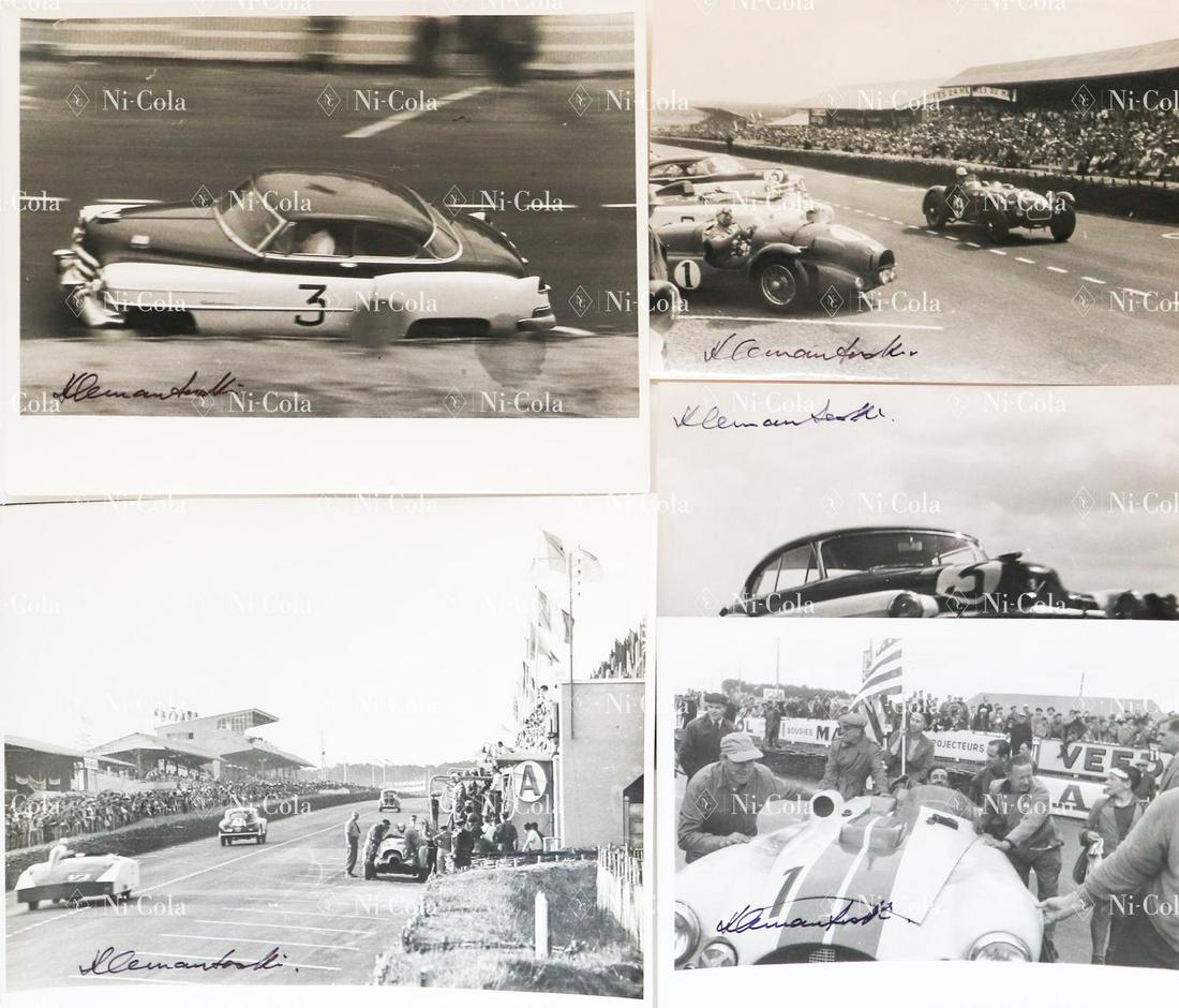 Automobilia 5 original b/w press photos of Briggs: E.g. Cadillac El Mostro, Cunningham C4R, Cadillac Series 62 etc., 13 x 17 cm to 17 x 21 cm