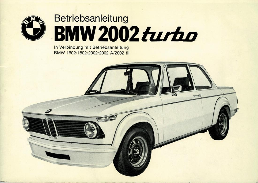 BMW Operating Instructions for BMW 2002 Turbo 1st (1 of 1)