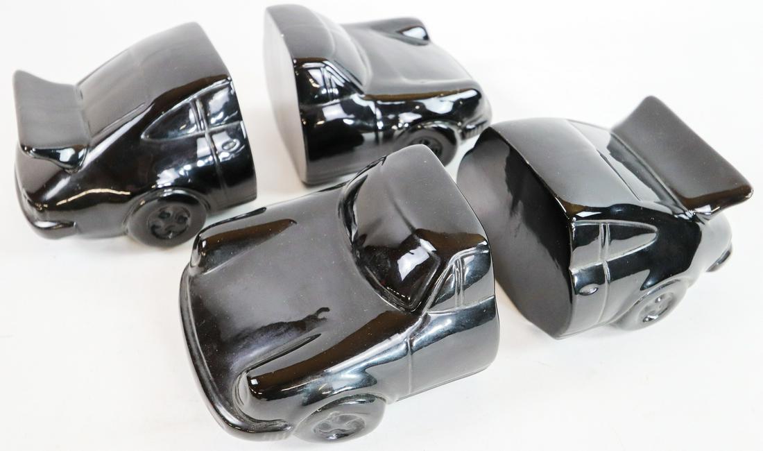 Porsche 4 parts 'Porsche' bookends: Porcelain