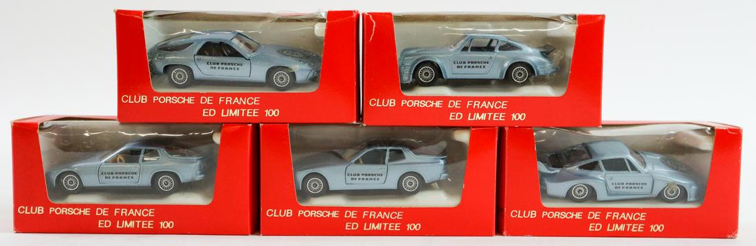 Porsche 5 model cars from the 'Club Porsche de France' (1 of 1)