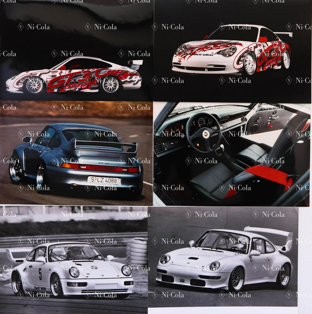 Porsche 6 original b/w factory press photos 90s and (1 of 2)