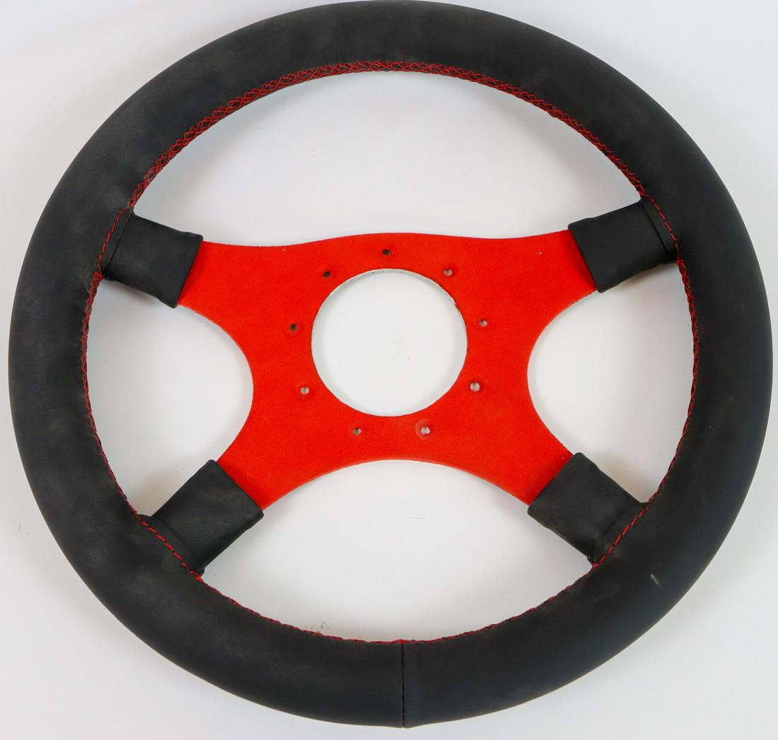 Porsche Steering wheel for Porsche 911: Covered in leather, black / red