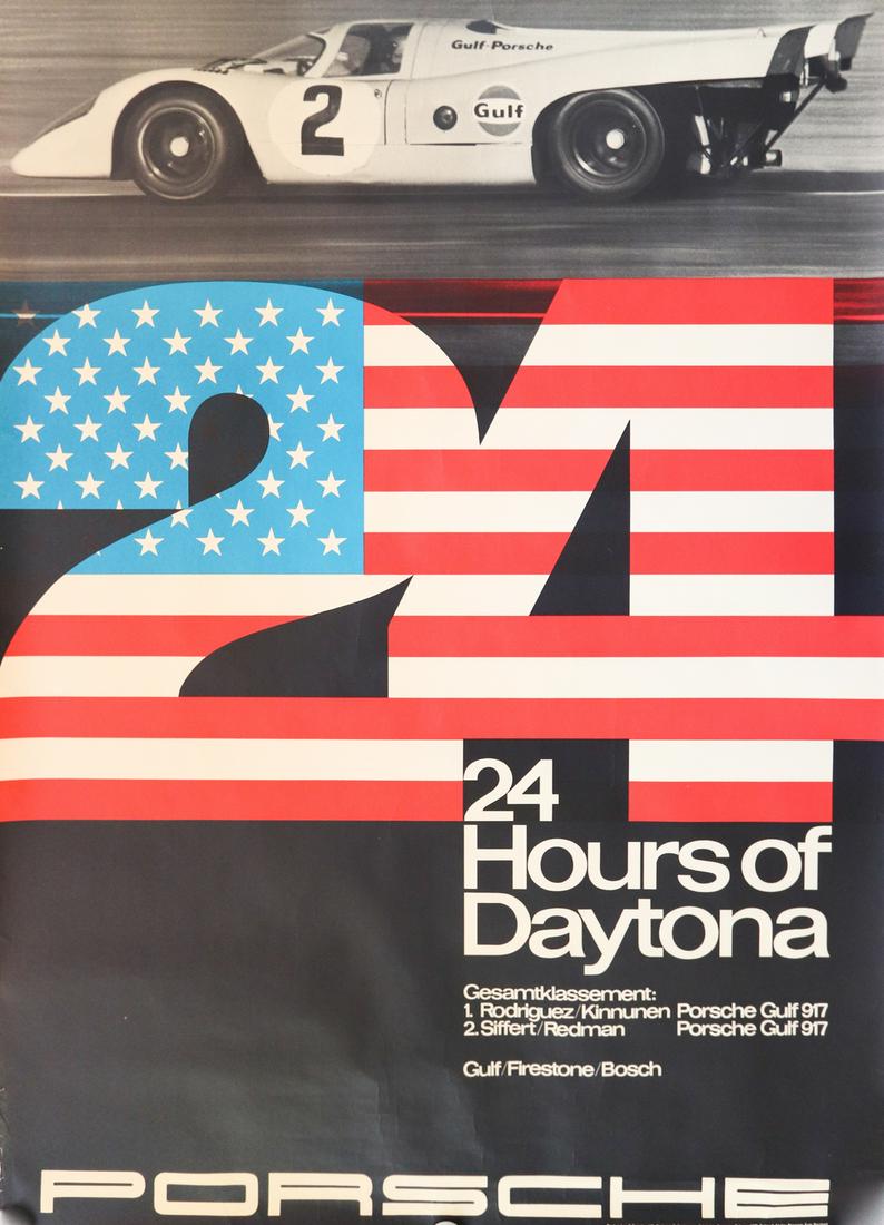Porsche Poster '24 Hours of Daytona' from 1970 (1 of 1)