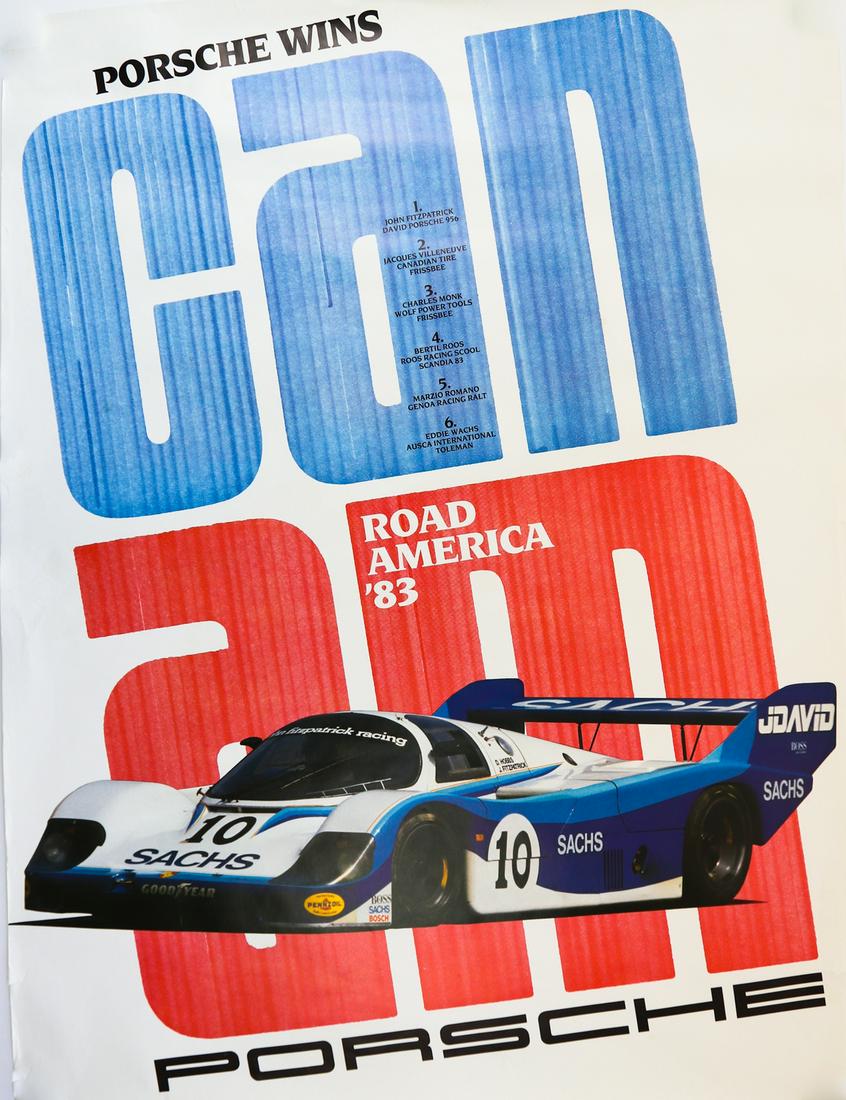 Porsche Porsche wins Can AM Road America '83 Poster (1 of 1)