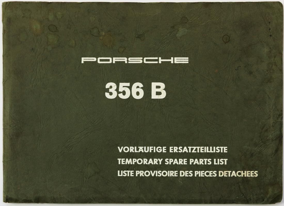 Porsche Provisional spare parts list type 356B issue (1 of 2)