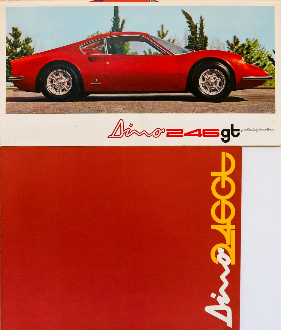 Ferrari 2 brochures type Dino 246GT from 1969 and 1970 (1 of 1)