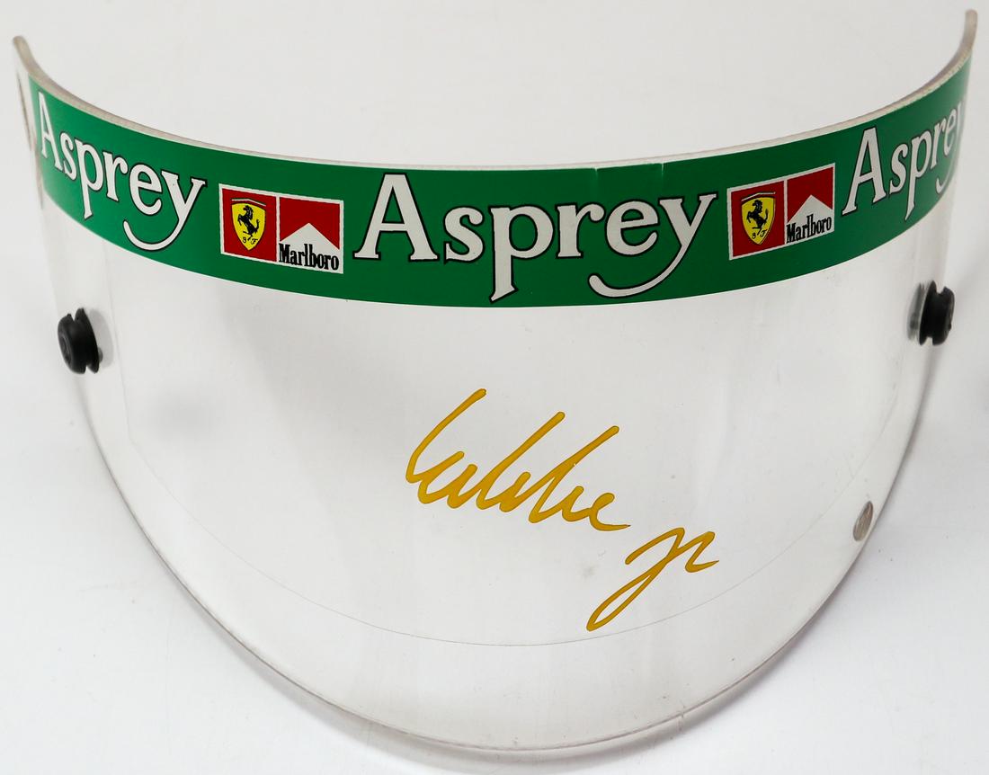 Ferrari Original helmet visor 1997 + 1998 handsigned by (1 of 2)