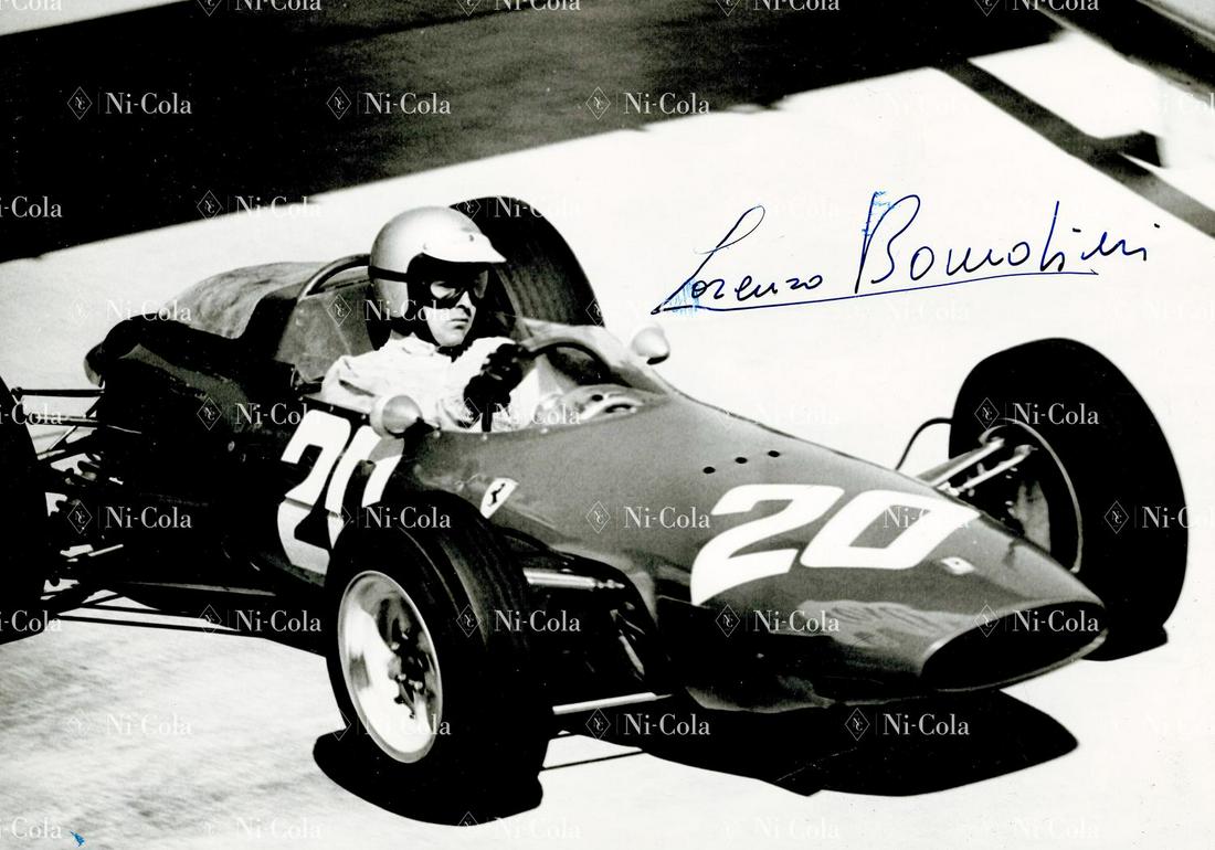 Ferrari Original b/w press photo autographed by Lorenzo (1 of 2)