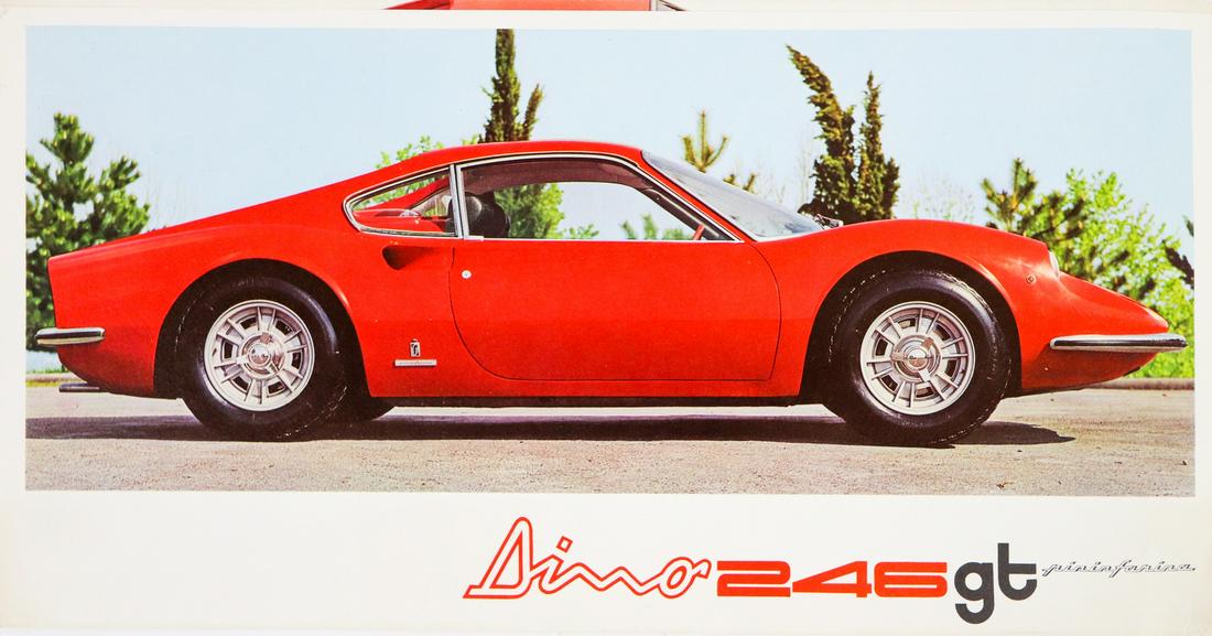 Ferrari / Sammlung Nicolai Schumacher Fold-out brochure: 6 pages, 3 languages, with Ferrari Pozzi Paris stamp, No. 29/69
