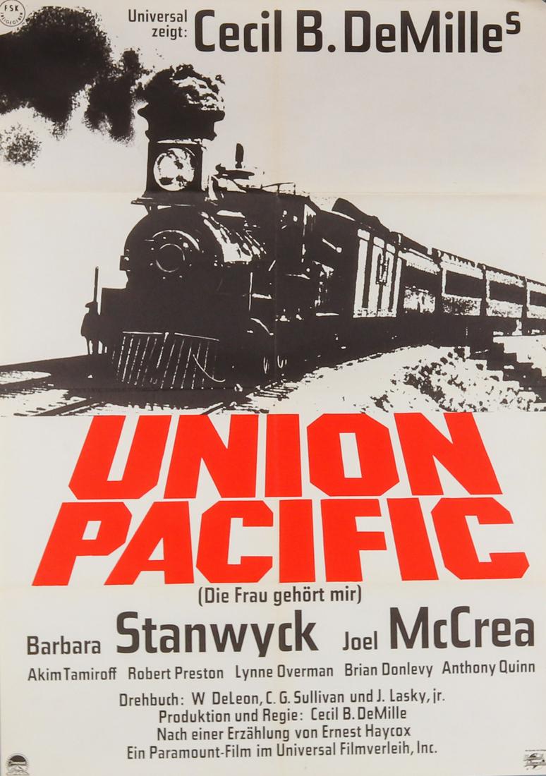 Poster Movie poster 'Union Pacific' 50s / 60s (1 of 1)
