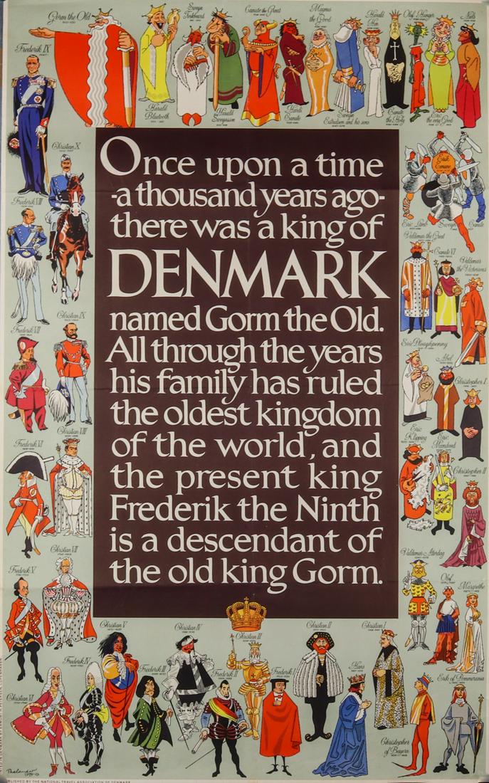 Poster Advertising poster 'Once upon a time, a thousand: 100 x 62 cm, folded, tear glued in the fold