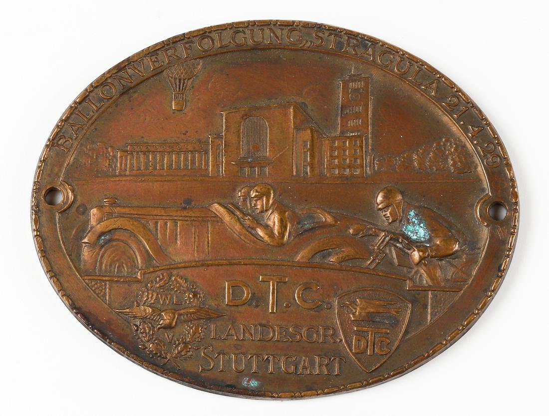 Automobilia Badge 'Balloon Chase Stragula 1929': DTC Landesgr. Stuttgart