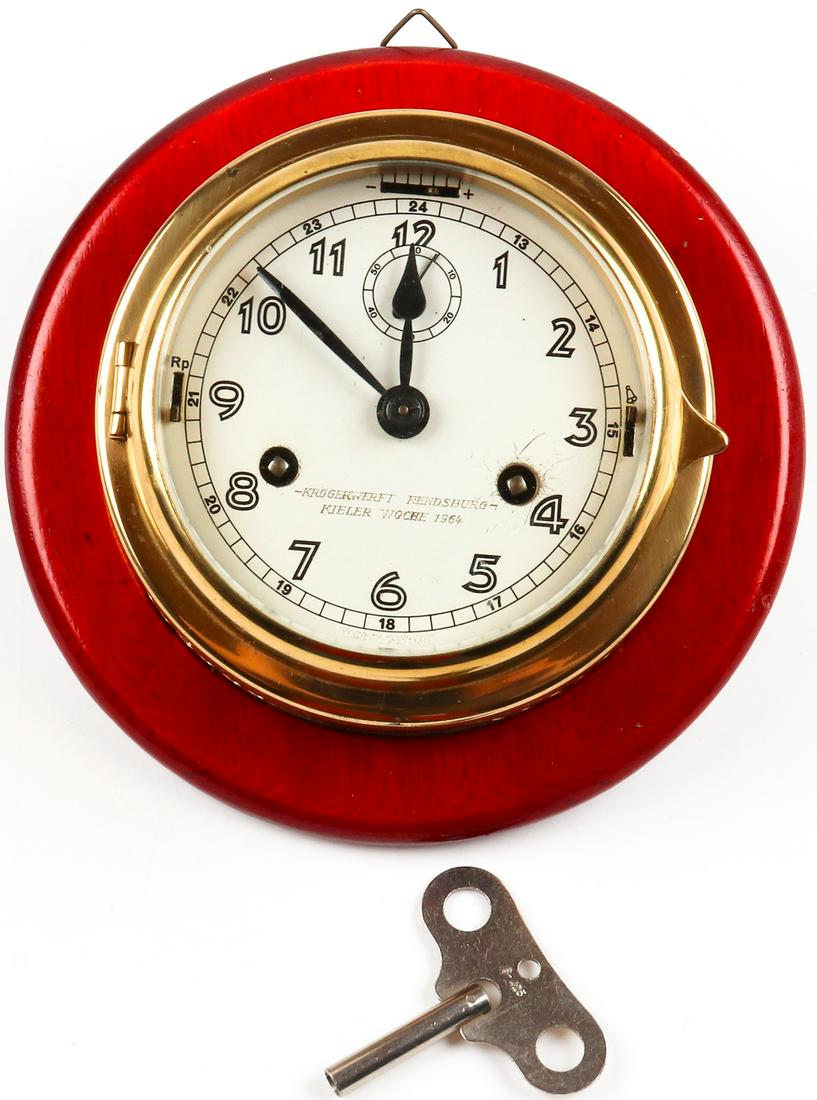 Automobilia Wall ship clock 'KrÃ¶gerwerft Rendsburg - (1 of 2)