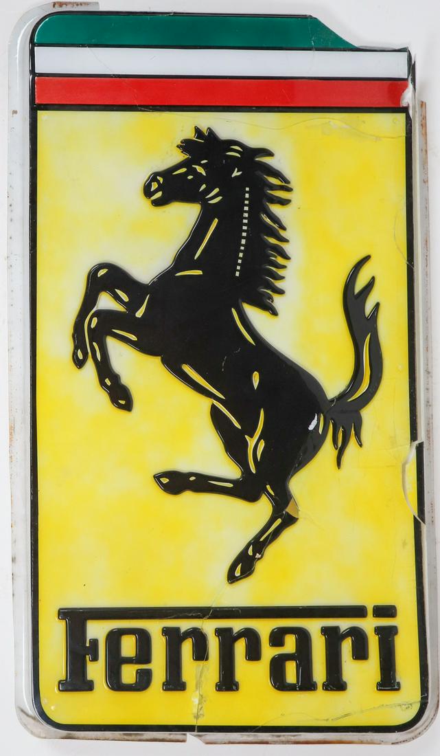 Ferrari Illuminated advertising sign cover (1 of 1)