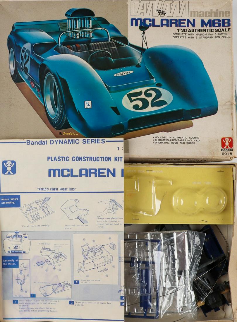 McLaren Model kit 'McLaren M6B': Manufacturer: Bandai, scale 1:20, original packaging, complete