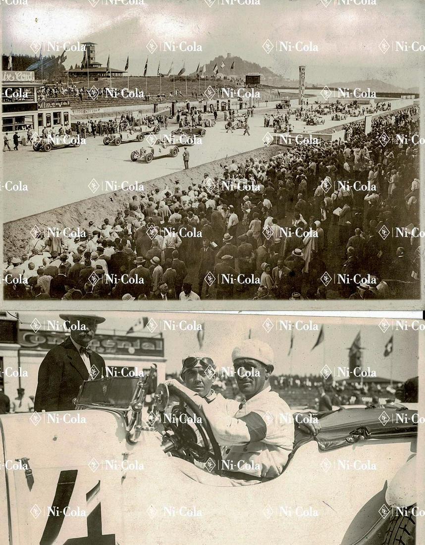 Mercedes-Benz 2 original b/w press photos NÃ¼rburgring: 16.5 x 12 cm, one starting grid, one Christian Werner in the winning car