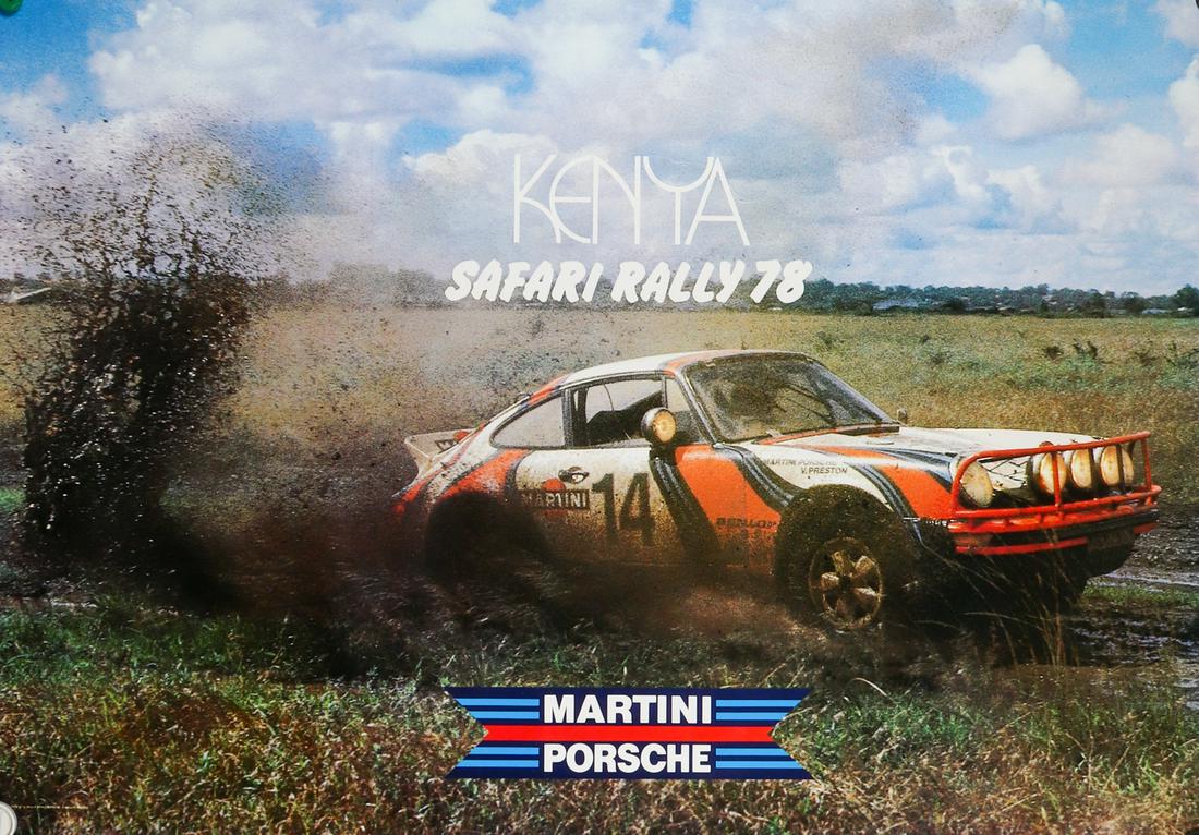 Porsche Poster 'Martini Racing-Kenya Safari Rally 78': 72 x 98 cm