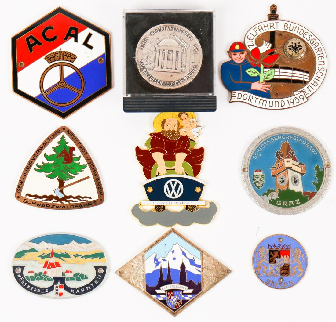 Automobilia 9 badges from the 50s-80s (1 of 1)