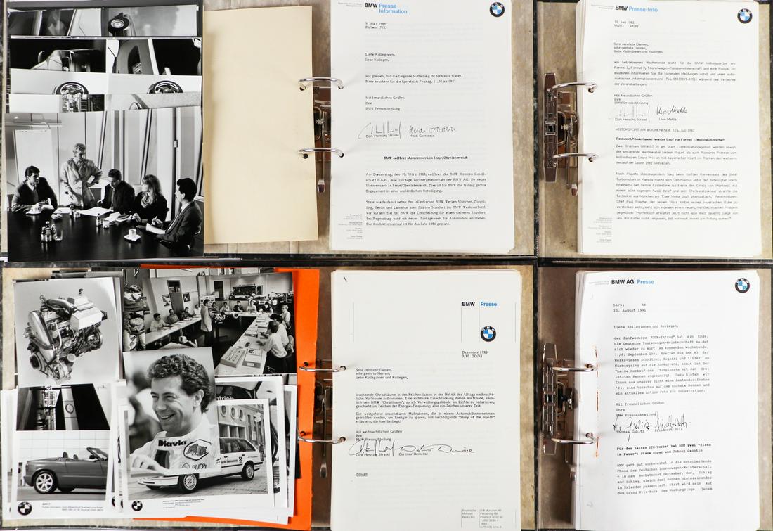 BMW 4 folders with press releases from 1972 - 1991 (1 of 1)