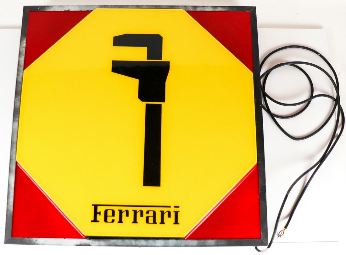 Ferrari Original Illuminated advertising sign from a Ferrar (1 of 3)
