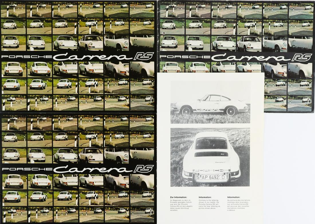 Porsche / Sammlung Noureldin 4 parts 3 x brochure Carrera R (1 of 1)