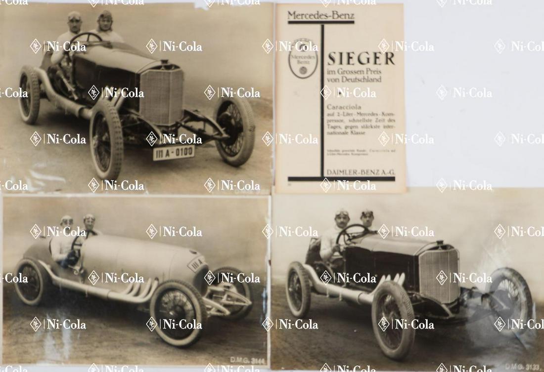 Mercedes-Benz 3 original archive photos / factory press pho: Among it Christian Werner in a 2 liter Mercedes racing car winner of the Targa Florio 120 HP from 1924, Otto Salzer in the Indianapolis racing car from 1923, and Lautenschlager in a Mercedes racing ca