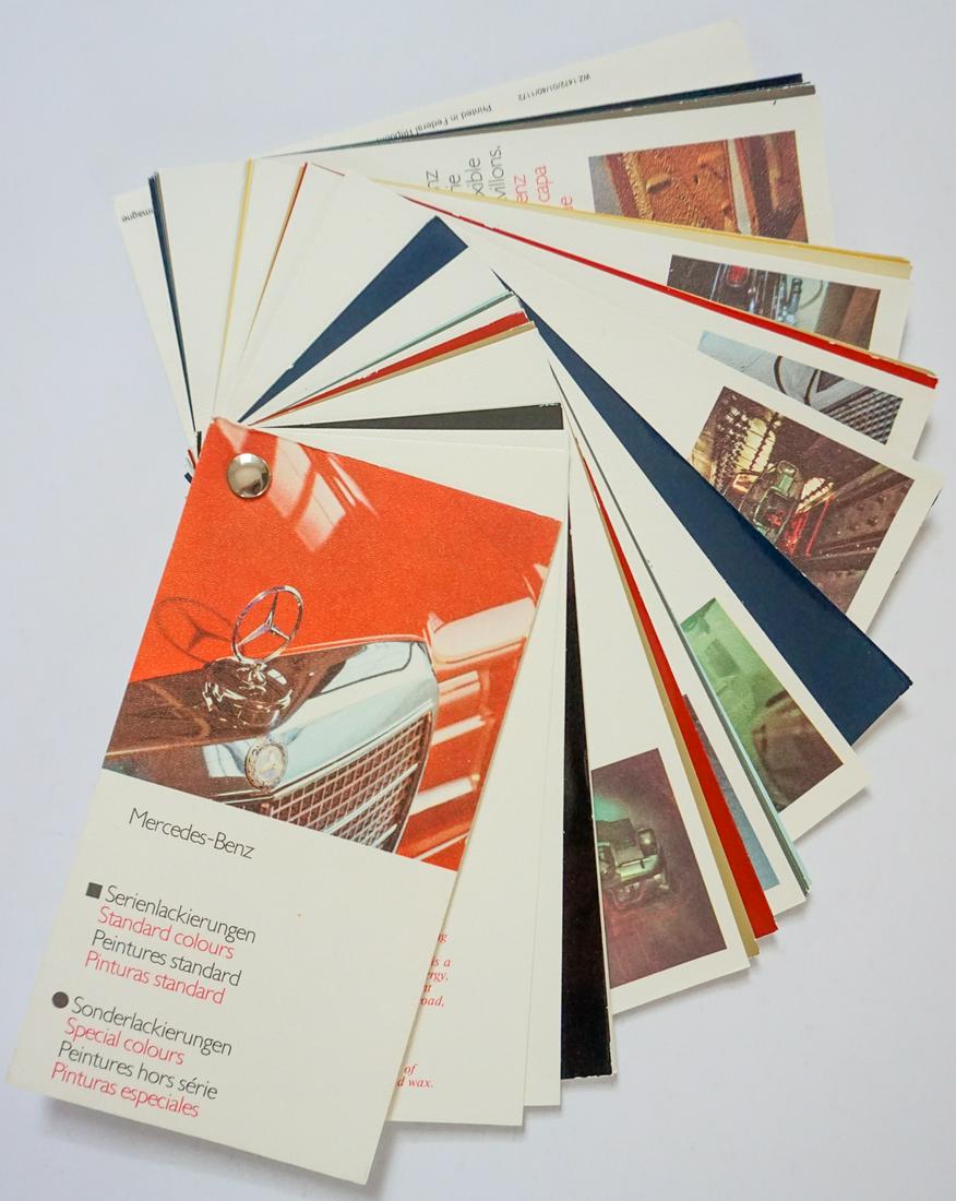 Mercedes-Benz Original paint samples cards from 1972 (1 of 1)
