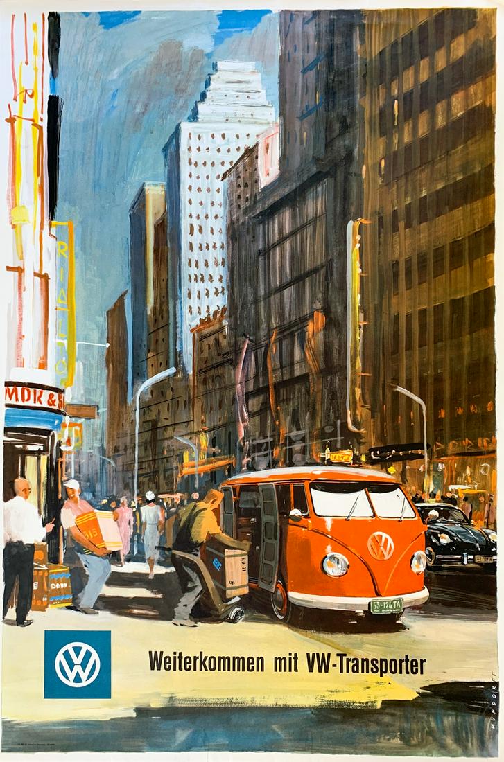 Volkswagen Poster 'Weiterkommen mit VW Transporter' (1 of 1)