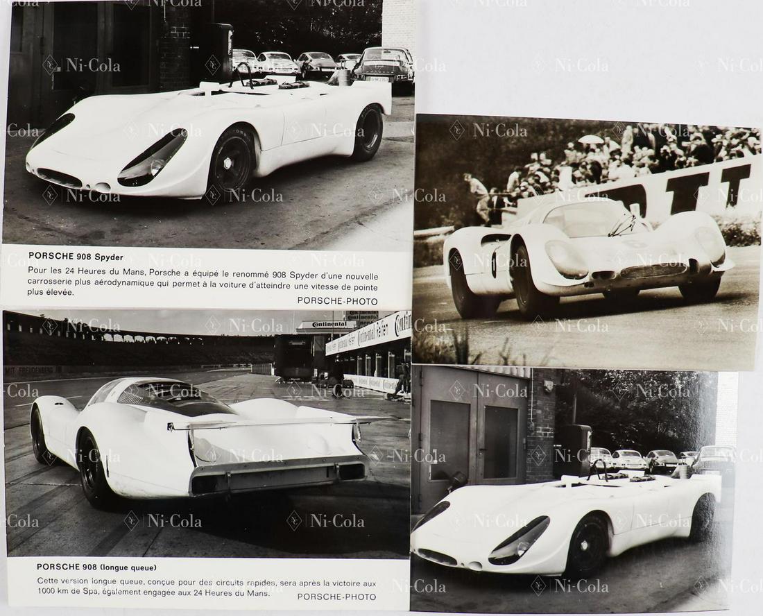 Porsche 4x original b/w - press photo type 908 from the 60s (1 of 1)
