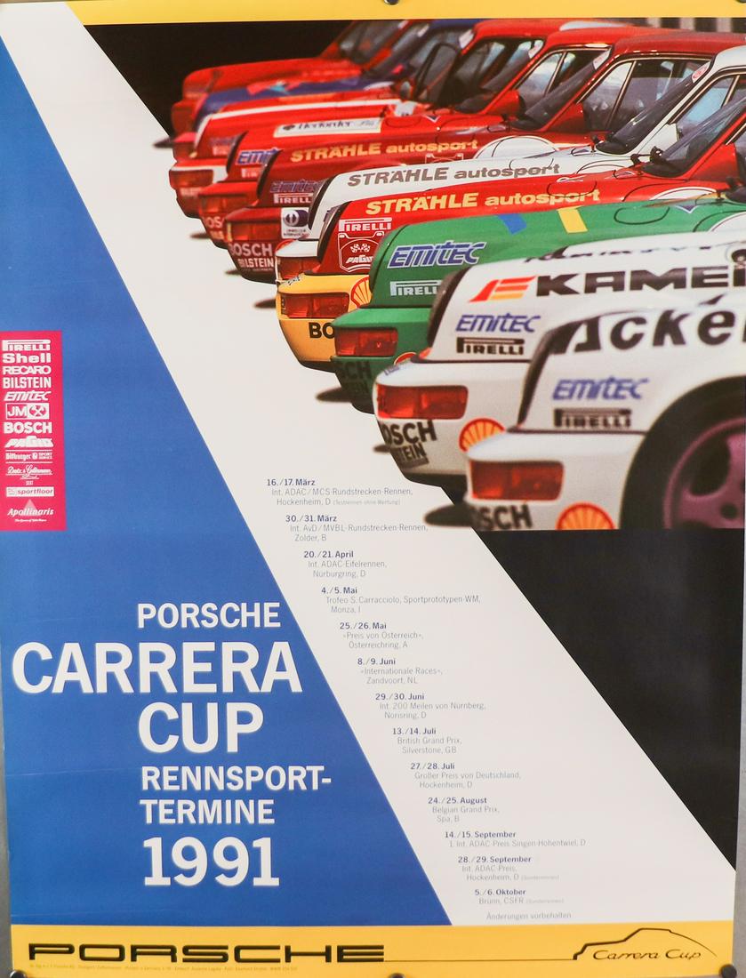 Porsche Poster 'Carrera Cup Rennsport Termine 1991' (1 of 1)