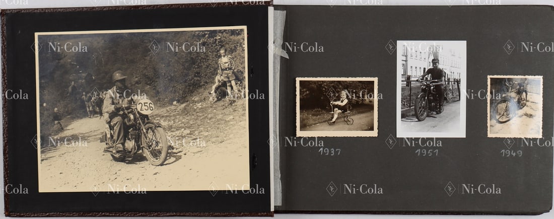 Automobilia Album with 237 original b/w photos from 1951-19 (1 of 4)