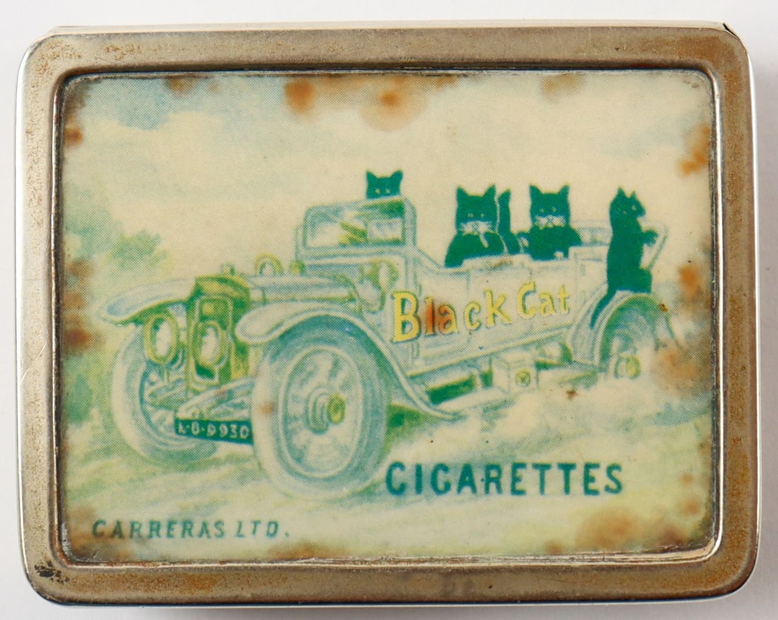 Automobilia Matchbox from Black Cat Cigarettes from the 20s (1 of 3)