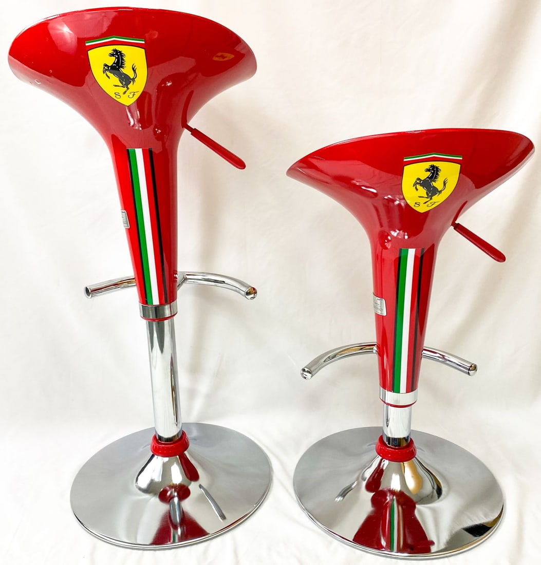 Ferrari 2 bar stools Ferrari Red Modena Italy Special versi (1 of 4)