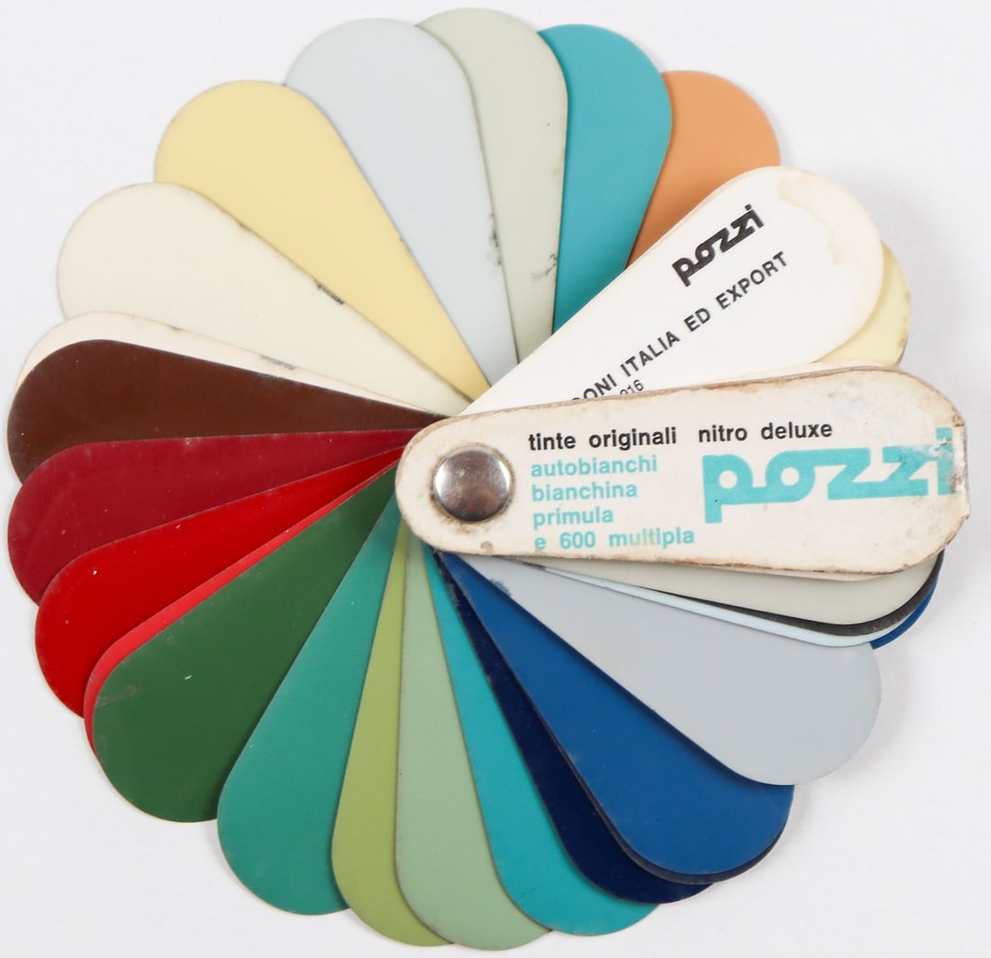 Ferrari Color fan Pozzi Autobianchi with 27 paint colors fr (1 of 2)