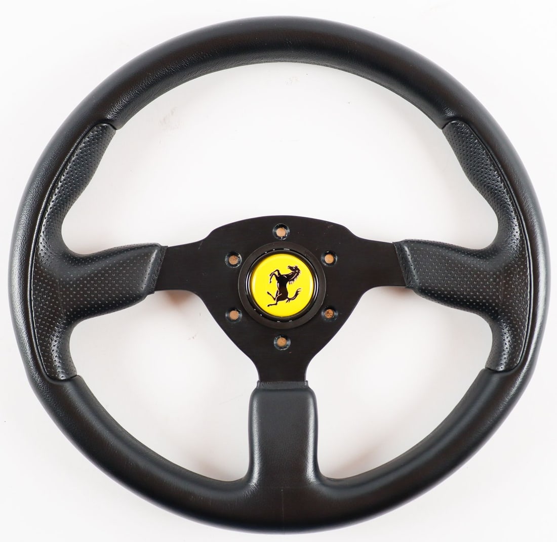 Ferrari Original steering wheel for Ferrari F 50: Dated 02.98, part no. 155962, in original box, with horn ring and steering wheel hub, very rare