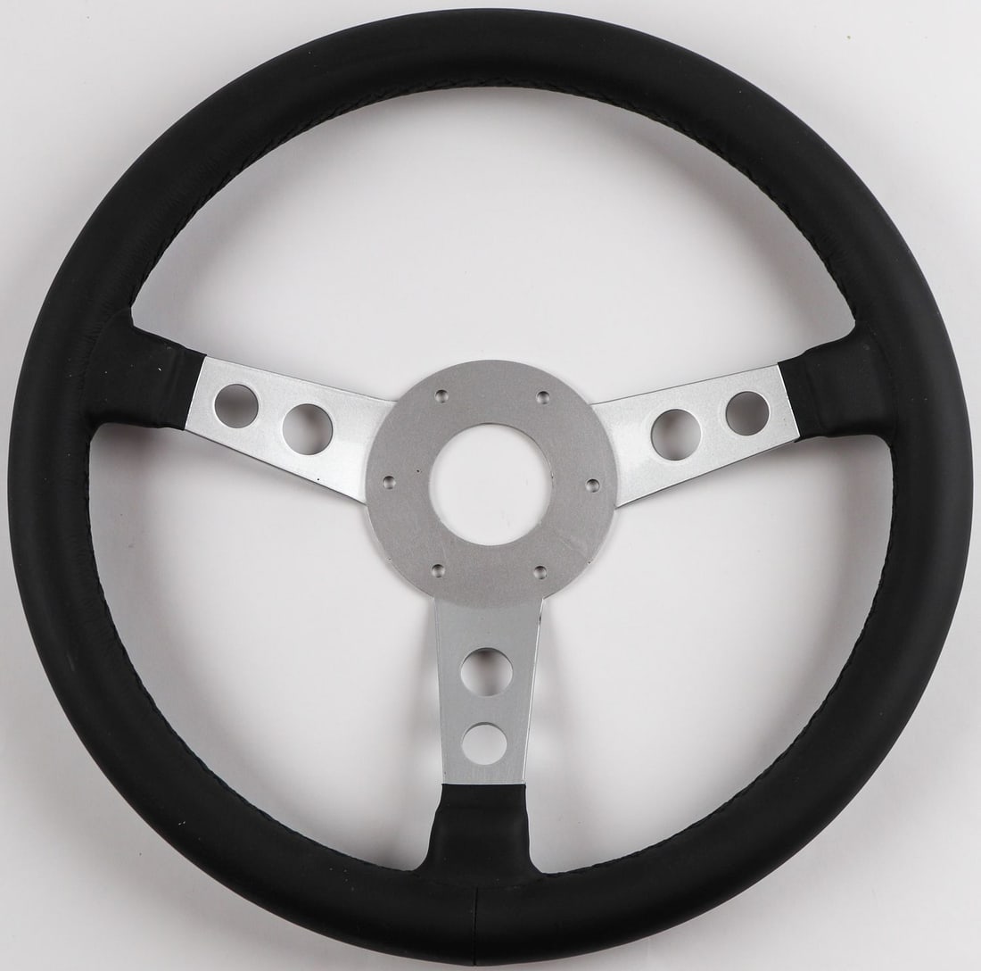 Lamborghini Leather steering wheel for Miura P400 / S / SV: Diameter: 36 cm, three spokes, NOS
