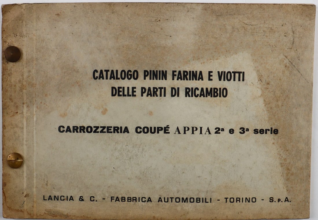 Lancia Spare parts catalog Appia Coupe 2nd and 3rd series 1 (1 of 1)