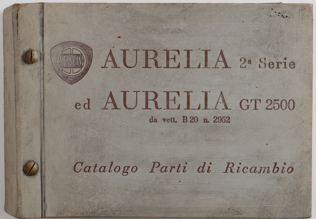 Lancia Spare parts catalog Aurelia GT 2500 from 1954: Italian