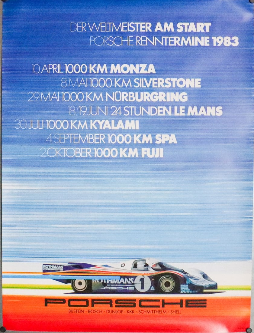 Porsche 5 x poster / race poster from 1982 and 1983 (1 of 5)