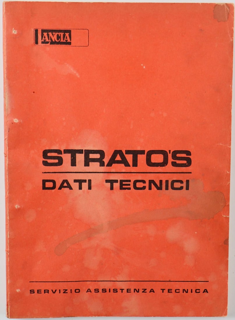 Lancia Workshop manual Lancia Stratos from 1974 (1 of 1)