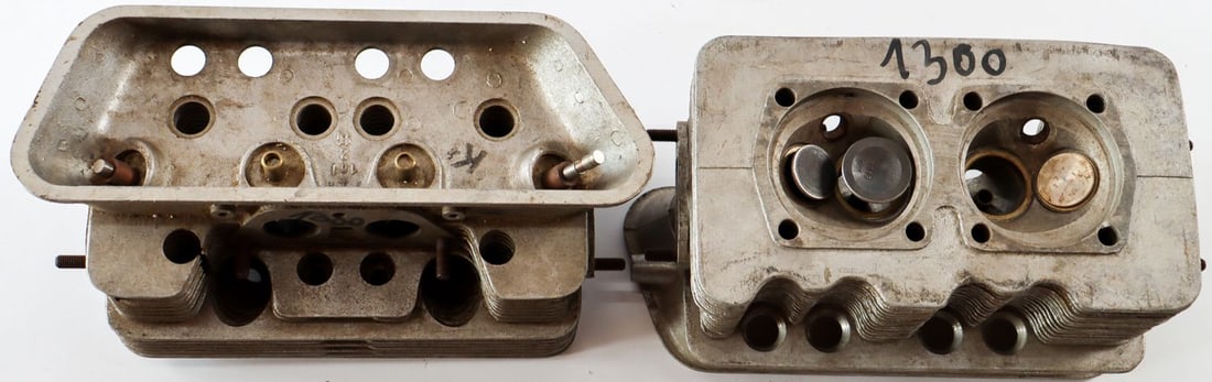 Porsche 2x cylinder head for Type 356 1300 windscreen with (1 of 2)
