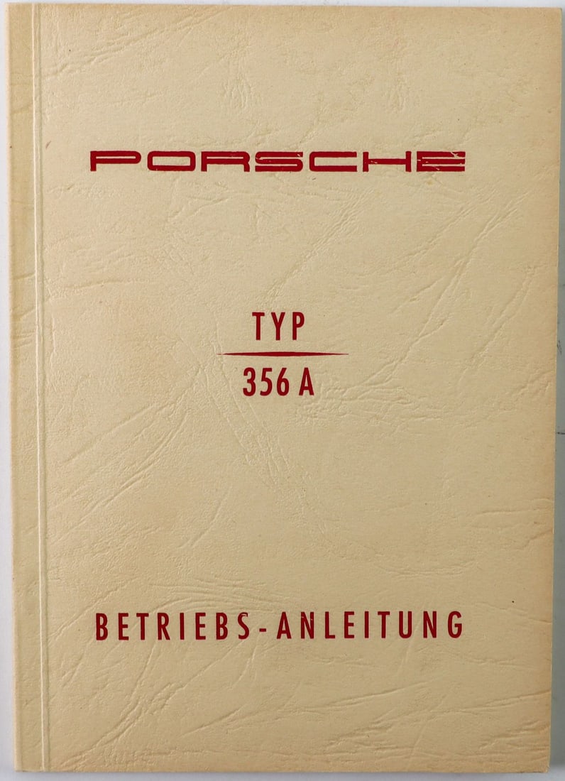 Porsche Operating instructions Porsche Type 356 A from 1955 (1 of 1)