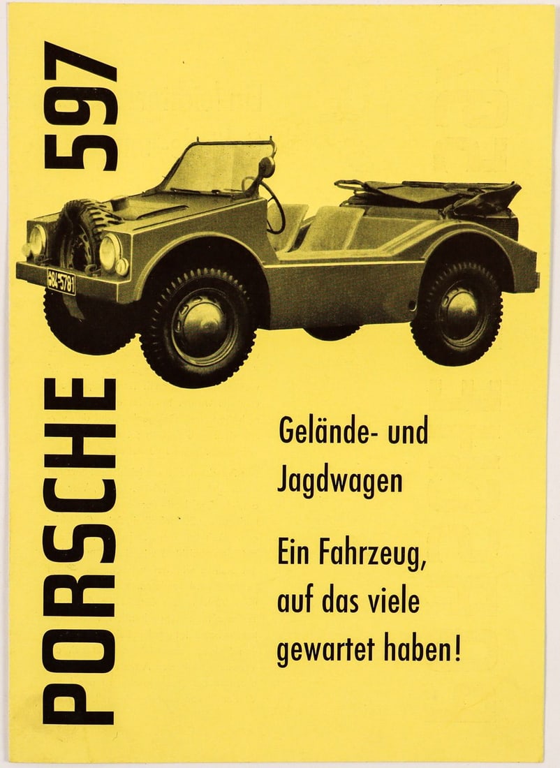 Porsche Brochure 'Porsche 597 Gelände- und Jagdwagen' from (1 of 2)
