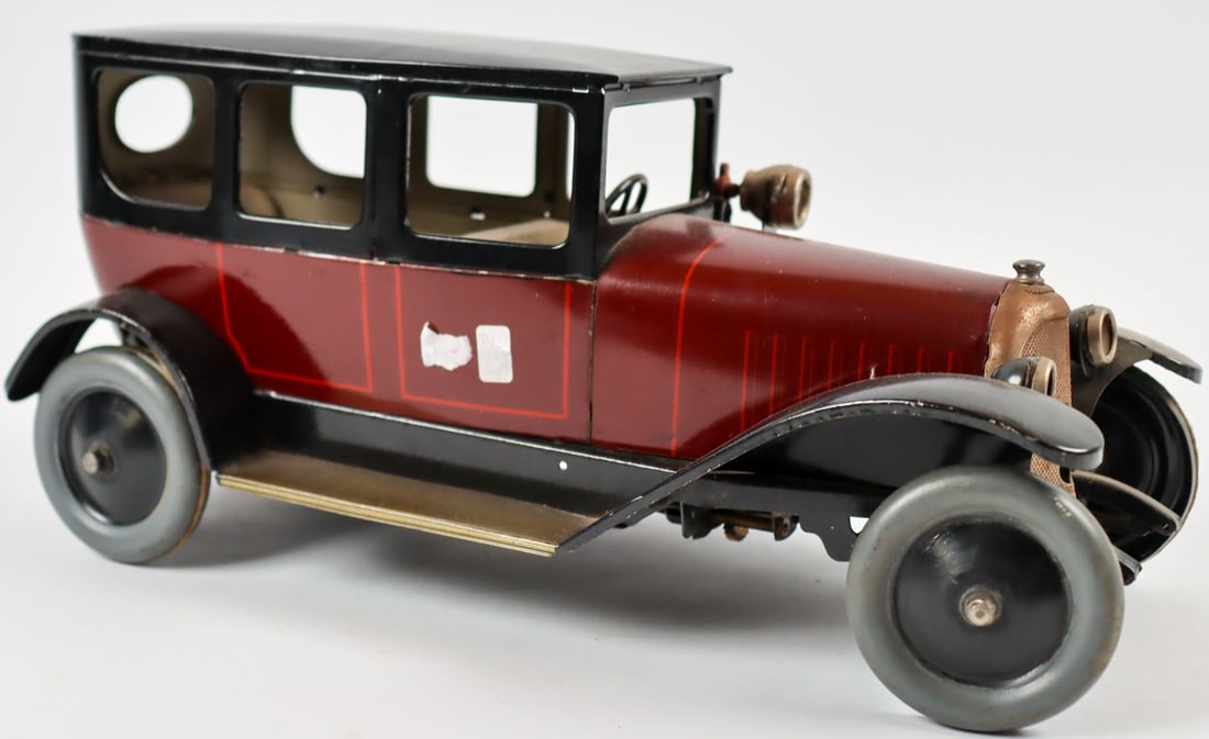 Automobilia Tin car around 1910: With key to wind up, L: 34 cm, manufacturer: Automobiles Jdep