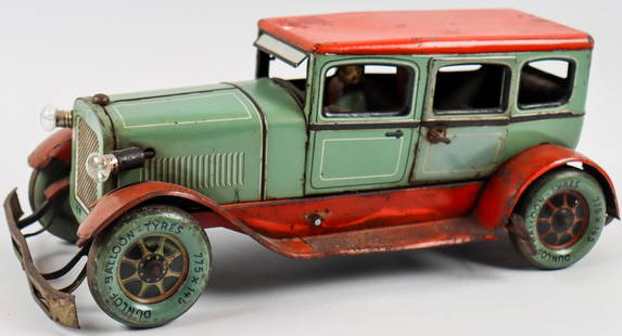 Automobilia Tin car by Karl Bub approx. 1930: With driver, L: 34 cm, to wind up